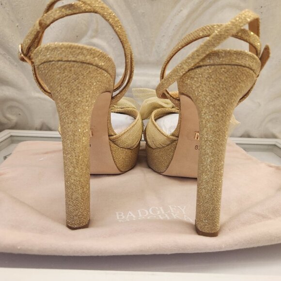 Badgley Mishcka Sophie Bow Platform Sandals. NIB. Size 6.5 - Picture 6 of 11